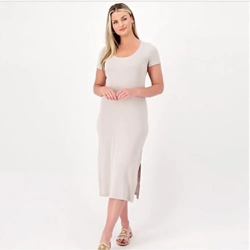 NWT Barefoot Dreams Malibu Organic Cotton T Shirt Midi Dress